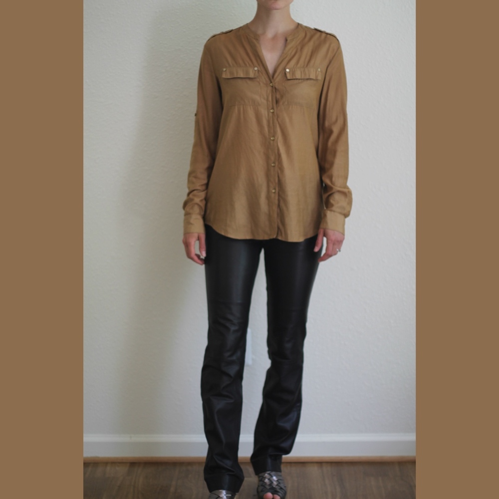 Golden Tan Charter Club Button Down